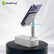 NewRixing 6W Wireless Speaker with Dual Pairing & Phone Holder - CLIP GADGETS