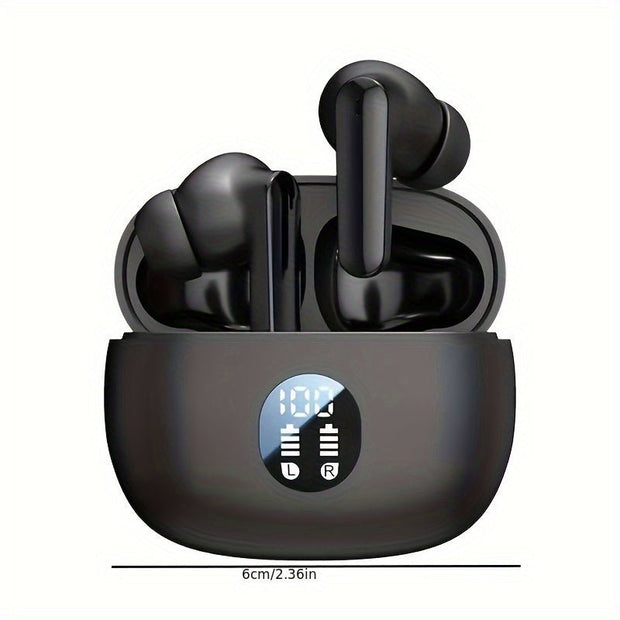 Wireless Noise Cancelling Earbuds with LED Display - Perfect for Running! - CLIP GADGETS