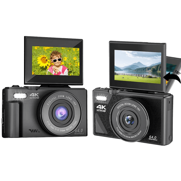Vintage 4K Digital Camera for YouTube Vlogging - Ourlife AC600 - clip memories