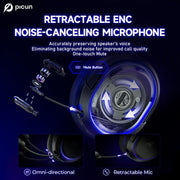 Wireless RGB Gaming Headset with Surround Sound & Noise-Canceling Mic - Black & Blue - CLIP GADGETS