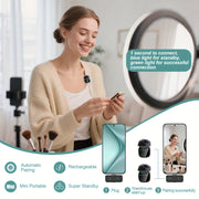 Professional Wireless Lavalier Mic with Noise Cancellation - Perfect for Live Streaming & Vlogging - CLIP GADGETS