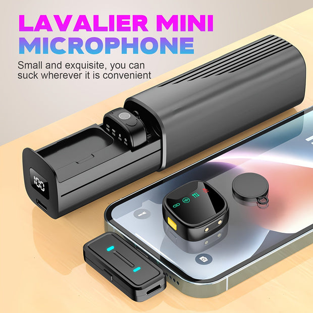 Professional Wireless Lavalier Mic with Noise Cancellation - Perfect for Live Streaming & Vlogging - CLIP GADGETS