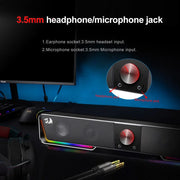 REDRAGON Darknets RGB Bluetooth Speaker Column for PC - CLIP GADGETS
