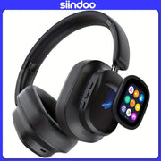 Siindoo Hybrid ANC Headphones: 66-Hour Playtime, Touchscreen, Mic, Bass Comfort, Wireless - CLIP GADGETS