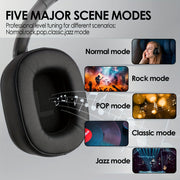 Siindoo Hybrid ANC Headphones: 66-Hour Playtime, Touchscreen, Mic, Bass Comfort, Wireless - CLIP GADGETS