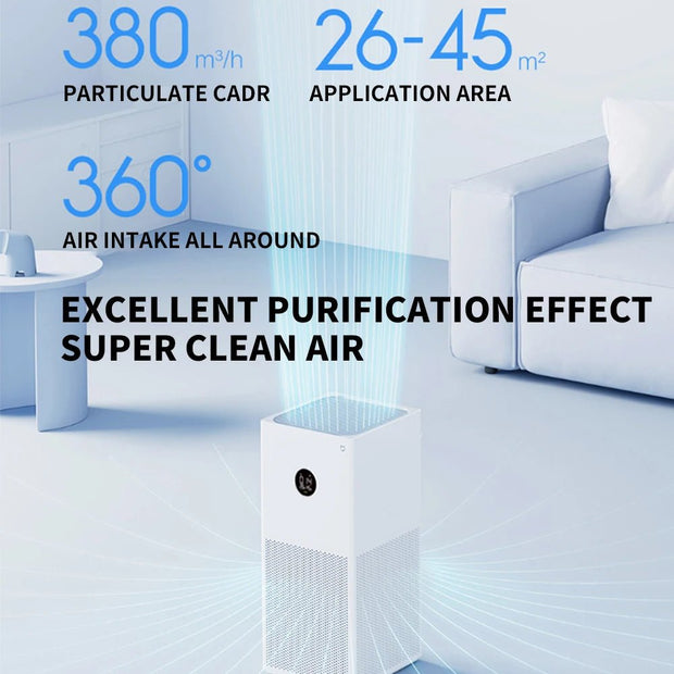 Xiaomi Mijia Smart Air Purifier 4 Lite - LED Display, Quadruple Purification - clip memories