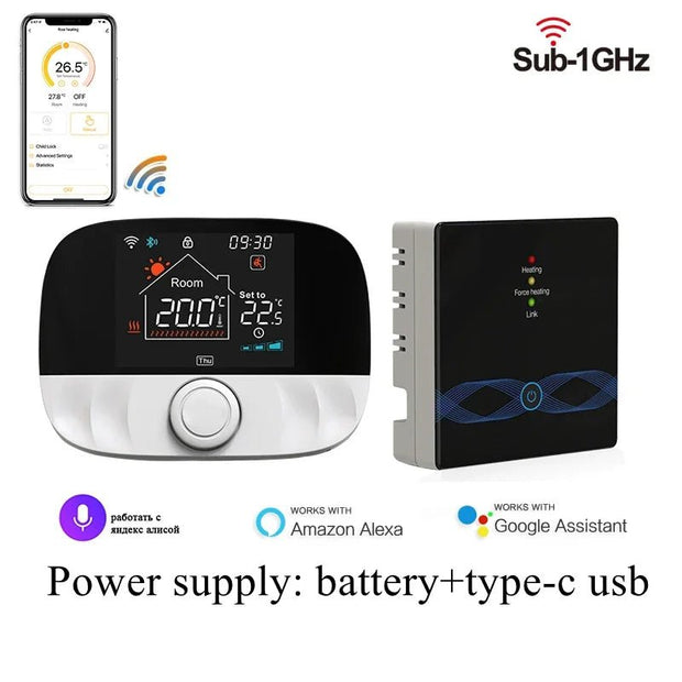 Smart WiFi RF Wireless Thermostat for Gas Boiler Floor Heating Control - CLIP GADGETS