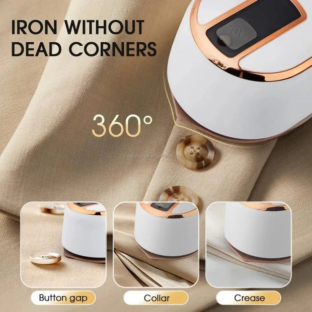 Portable Dual-Use Steamer & Mini Ironing Machine for Laundry - clip memories