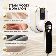 Portable Dual-Use Steamer & Mini Ironing Machine for Laundry - clip memories