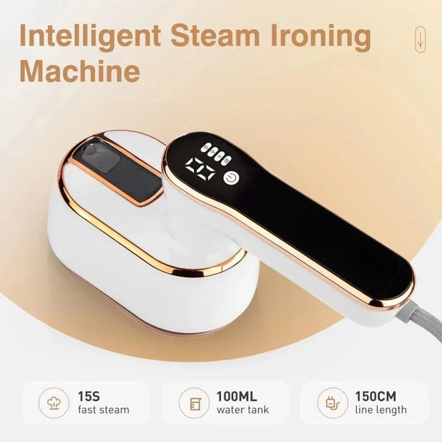 Portable Dual-Use Steamer & Mini Ironing Machine for Laundry - clip memories