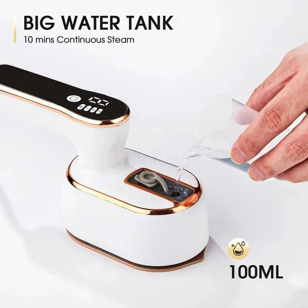 Portable Dual-Use Steamer & Mini Ironing Machine for Laundry - clip memories