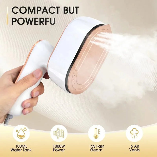 Portable Dual-Use Steamer & Mini Ironing Machine for Laundry - clip memories
