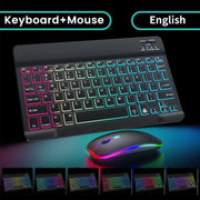 Suitable for iPad gradient luminous wireless keyboard and mouse - clip memories