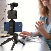 Mobile Vlogging Kit: LED Light, Shotgun Mic, Phone Holder - Perfect Holiday Gift! - CLIP GADGETS