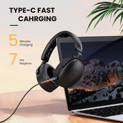 SuperEQ A200 Wireless ANC Over Ear Headphones - Hi-Res Audio, 6-Mic AI ENC, 100hr Playtime - CLIP GADGETS