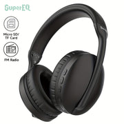 SuperEQ S6001 Wireless Headphones - 20H Playtime, FM Radio, 4-in-1 - Compatible with PC/Mbile - CLIP GADGETS