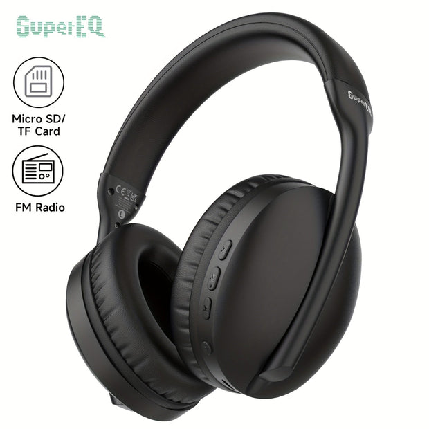 SuperEQ S6001 Wireless Headphones - 20H Playtime, FM Radio, 4-in-1 - Compatible with PC/Mbile - CLIP GADGETS