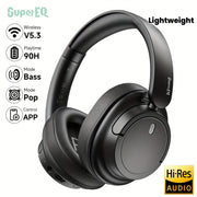 SuperEQ V16 Wireless Over Ear Headphones with Mic, Bass Mode, 90H Playtime - CLIP GADGETS