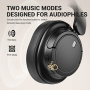 SuperEQ V16 Wireless Over Ear Headphones with Mic, Bass Mode, 90H Playtime - CLIP GADGETS