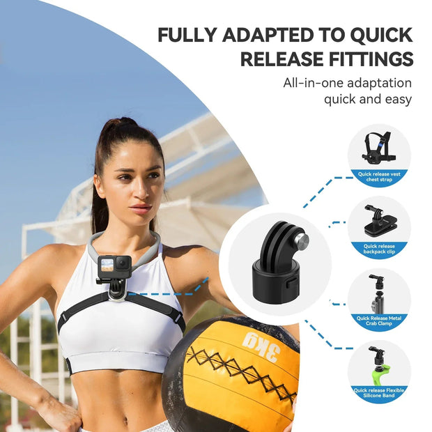 TELESIN Magsafe Neck Mount: GoPro Phone Holder for Hero 13/12/11/10/9, DJI OSMO Action, Insta360 X4 - clip memories