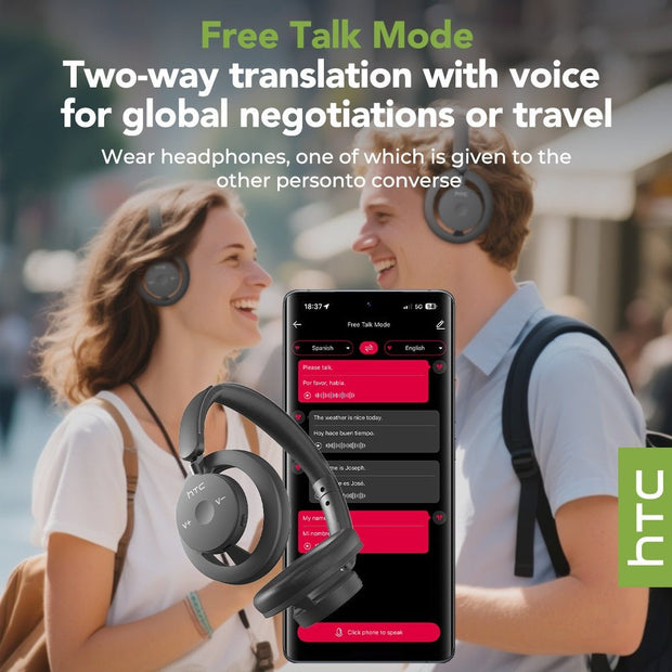 HTC HP06 AI Translation Wireless Sports Headphones - CLIP GADGETS