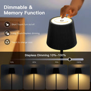 Rechargeable LED Table Lamp - Dimmable Night Light for Indoor Outdoor Decor - clip memories