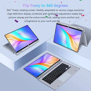 Windows 11 Touch Screen Laptop Office Study Notebook with Intel Celeron N4020 8GB 512GB SSD - clip memories