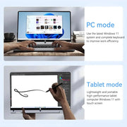 Windows 11 Touch Screen Laptop Office Study Notebook with Intel Celeron N4020 8GB 512GB SSD - clip memories