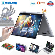Windows 11 Touch Screen Laptop Office Study Notebook with Intel Celeron N4020 8GB 512GB SSD - clip memories