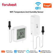 Tuya Smart Life WiFi Temp Humidity Sensor w/ Probe - Remote Monitor for Aquarium, Winery & Pool - CLIP GADGETS