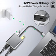 Type-C hub to dual HDMI PD USB3.0 hub for mobile phones, laptops, and multi port docking stations - clip memories
