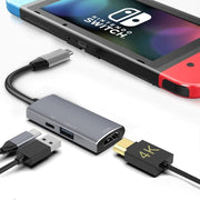 3-in-1 USB Hub Docking Station with C Interface - Compact USB Splitter - clip memories