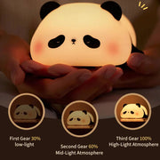 Cute Panda USB Rechargeable Night Light_LED Timer Kids Bedside Lamp - clip memories