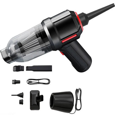 Cordless 2in1 Vacuum Air Blower Mini Duster: Electric Cleaner for Keyboard, Pet Hair, Laptop & More - clip memories