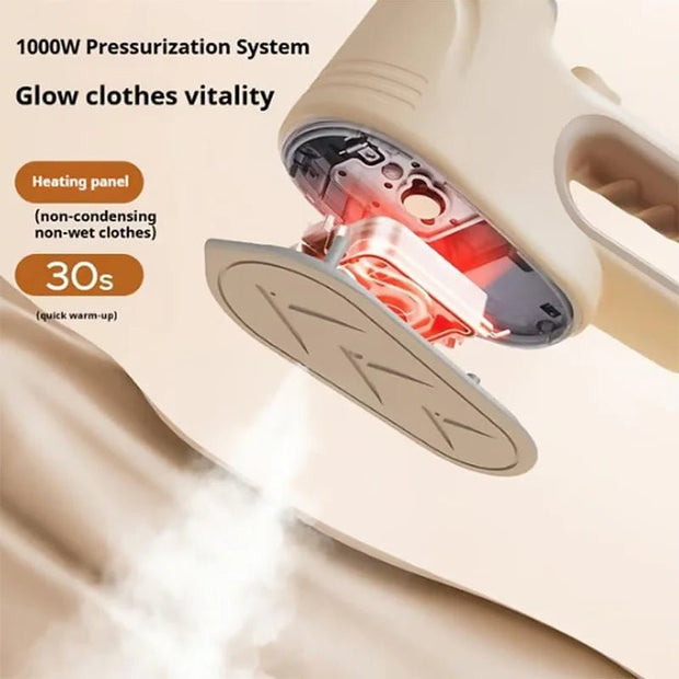 Portable Handheld Steamer - Travel Garment & Cloth Steamer 1000W - clip memories
