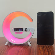 Wireless Speaker with Fast Charging, RGB Lights, Smart Alarm Clock & Table Lamp - CLIP GADGETS