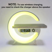 Wireless Speaker with Fast Charging, RGB Lights, Smart Alarm Clock & Table Lamp - CLIP GADGETS