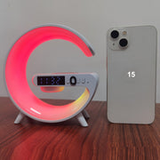 Wireless Speaker with Fast Charging, RGB Lights, Smart Alarm Clock & Table Lamp - CLIP GADGETS