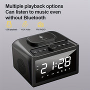 Smart Wireless Clock Speaker with USB Charging - Ideal Bedroom Timekeeper & Sound System - CLIP GADGETS