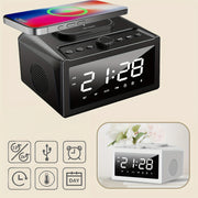Smart Wireless Clock Speaker with USB Charging - Ideal Bedroom Timekeeper & Sound System - CLIP GADGETS