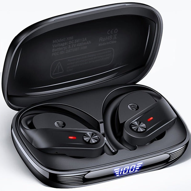 Premium Wireless Earbuds with Deep Bass & Mic for Sports - CLIP GADGETS