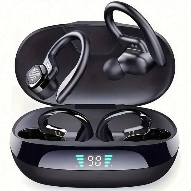 Ultimate Wireless Earphones with Charging Display & Mic, Auto Pairing, Long Battery Life - CLIP GADGETS