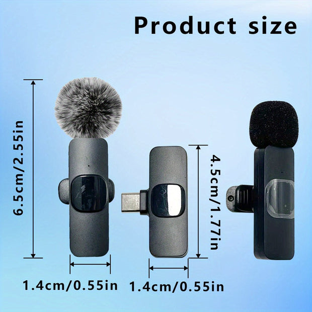 Professional Wireless Microphone: Rechargeable Omnidirectional Mic - CLIP GADGETS