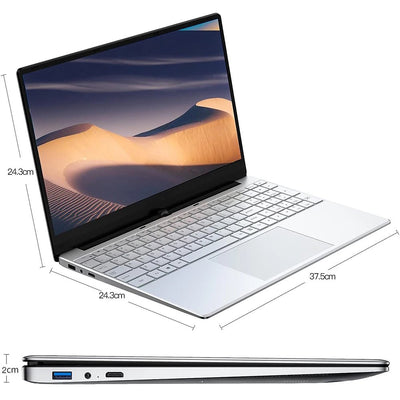 Xiaman 15.6" Laptop - Intel Pentium 7505, Windows 11, Portable Gamer Notebook - clip memories