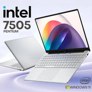 Xiaman 15.6" Laptop - Intel Pentium 7505, Windows 11, Portable Gamer Notebook - clip memories