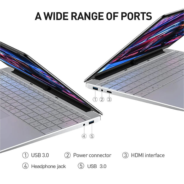 Xiaman 15.6" Laptop - Intel Pentium 7505, Windows 11, Portable Gamer Notebook - clip memories