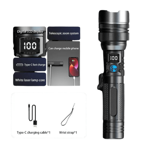 Xiaomi USB - C Rechargeable LED Flashlight - 1M Lumen, IPX8 Waterproof - Campify