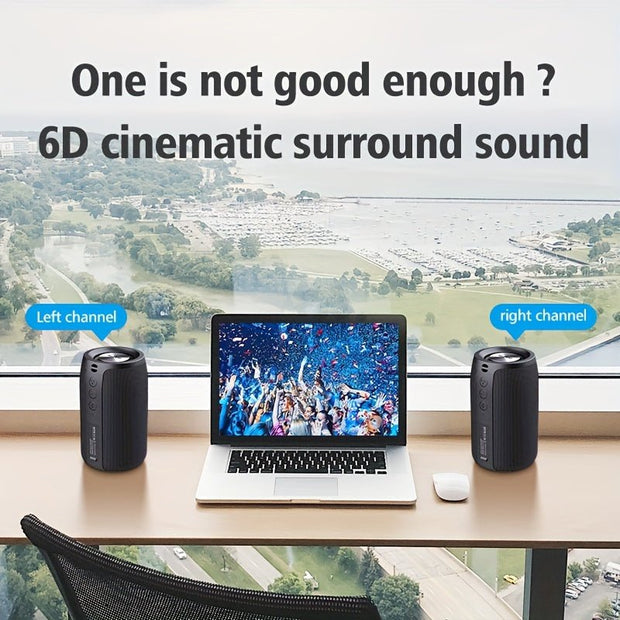 ZEALOT S32 Wireless Speaker - Subwoofer Mode, TWS Stereo, 10W, USB-C Fast Charge,Portable - CLIP GADGETS