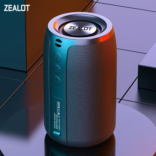 ZEALOT S32 Wireless Speaker - Subwoofer Mode, TWS Stereo, 10W, USB-C Fast Charge,Portable - CLIP GADGETS