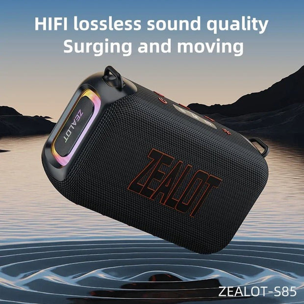 ZEALOT-S85 50W 3D Portable Bluetooth Speaker - Waterproof Outdoor Strap Speaker - CLIP GADGETS
